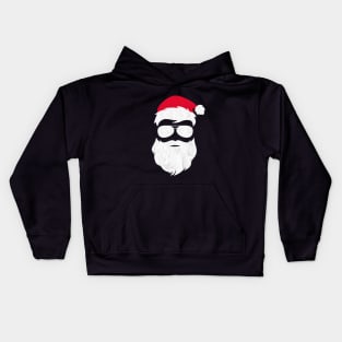 Funny Santa Claus with Sunglasses Christmas (Distrassed) Kids Hoodie